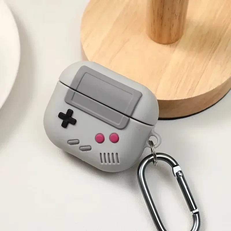 Fashion Classic Retro Game Console Earphone Case for Airpods 4 1 2 3 Pro for Airpods Pro2 Generation Gameboy Silicone Headpho