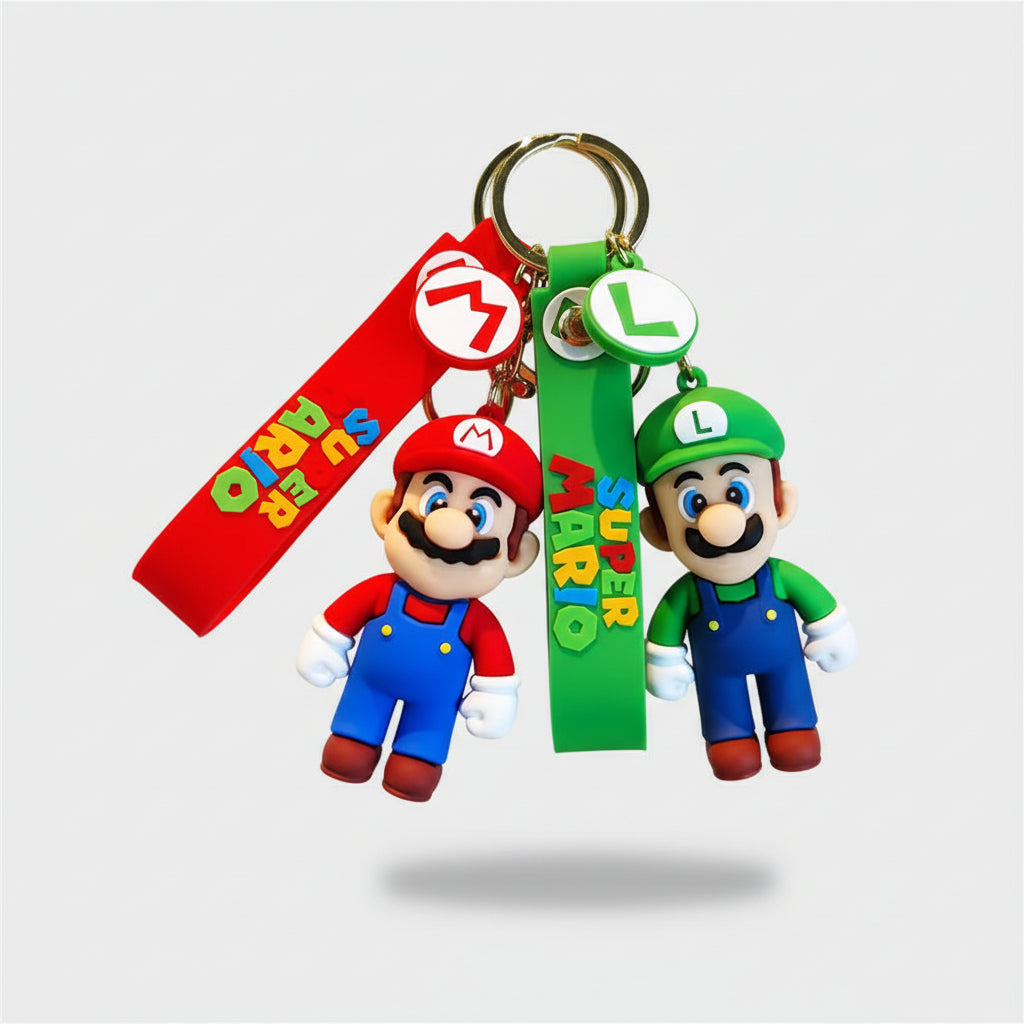 7 Styles Super Mariod Keychain Mariod Bros Luigi Toad Yoshi Bowser Action Figure Model PVC Cartoon Bag Doll Pendant Toys Gift