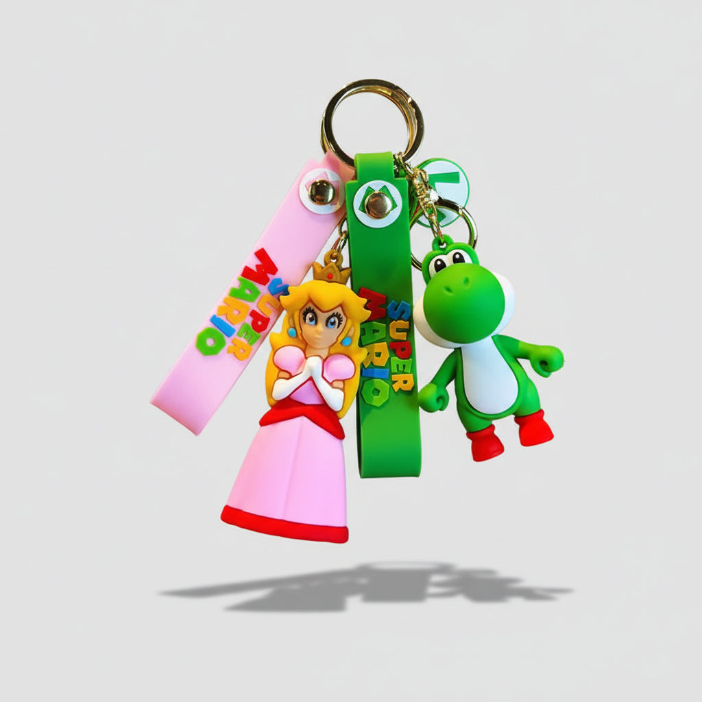 7 Styles Super Mariod Keychain Mariod Bros Luigi Toad Yoshi Bowser Action Figure Model PVC Cartoon Bag Doll Pendant Toys Gift