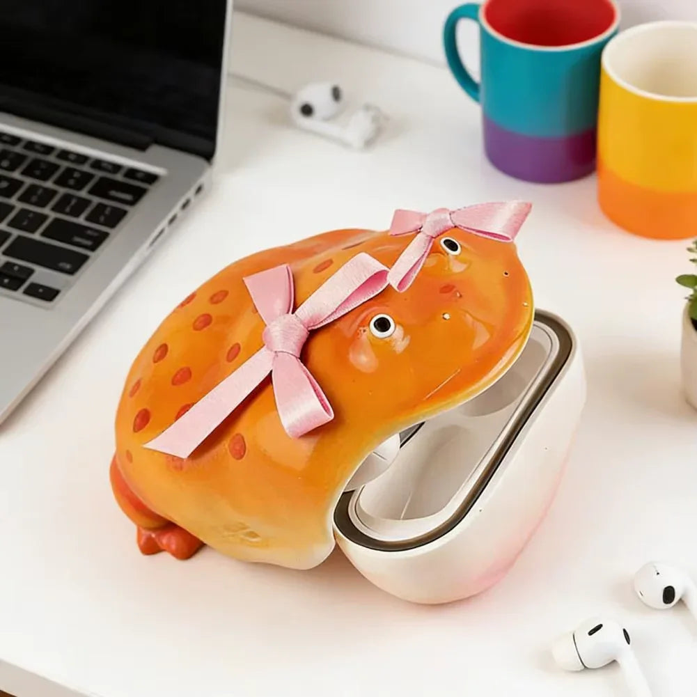 Handmade Cute Bow Frog Case