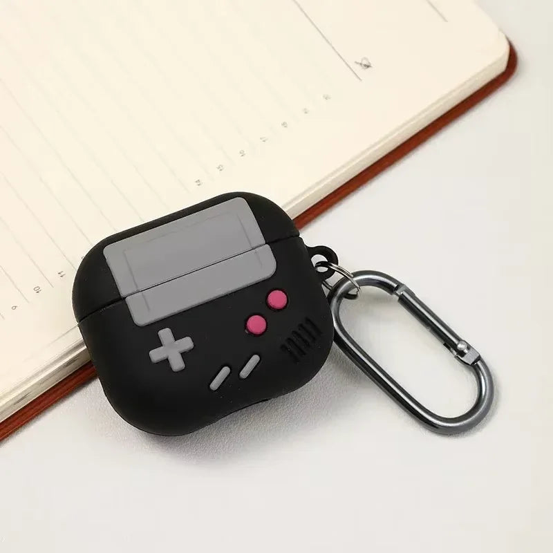 Fashion Classic Retro Game Console Earphone Case for Airpods 4 1 2 3 Pro for Airpods Pro2 Generation Gameboy Silicone Headpho